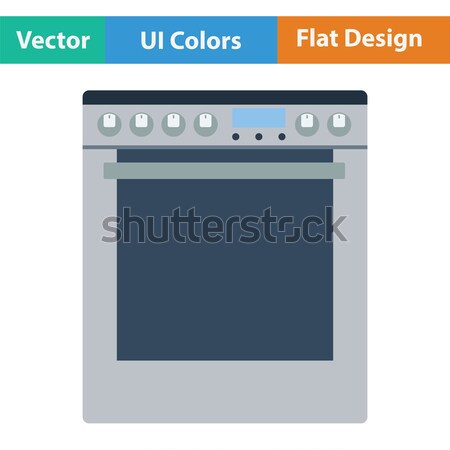Stock photo: Kitchen main stove unit icon