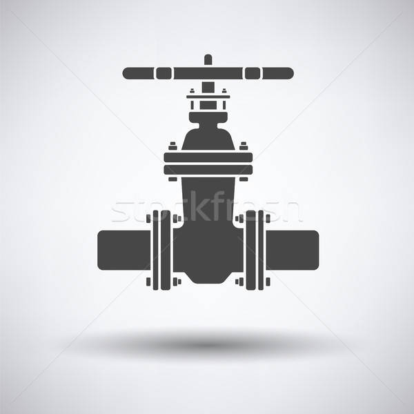 трубы клапан икона серый бизнеса промышленности Сток-фото © angelp