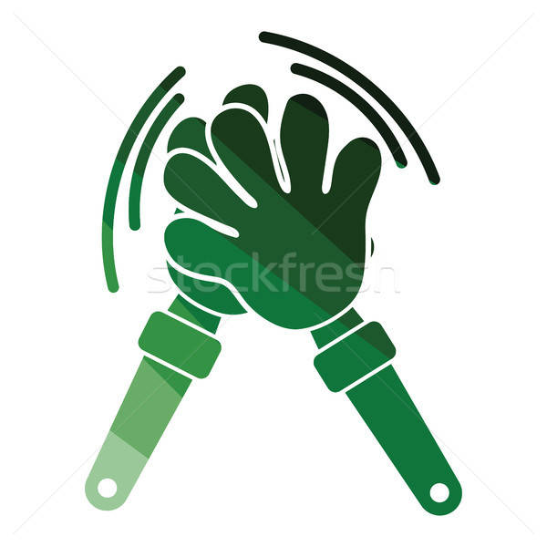 Football fans clap hand toy icon Stock photo © angelp