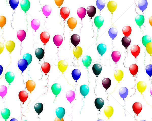 seamless colourful balloons with glare Stock photo © angelp