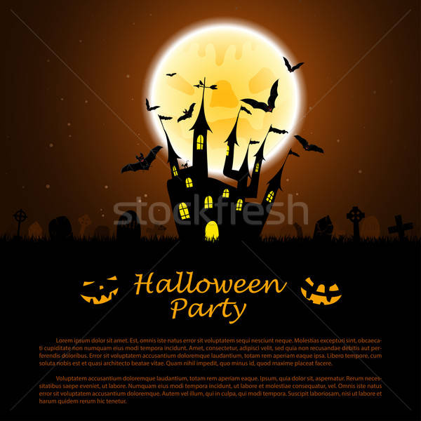 Halloween üdvözlőlap üdvözlet meghívó elegáns terv Stock fotó © angelp