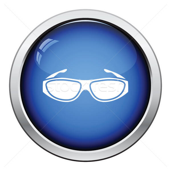 Poker occhiali da sole icona lucido pulsante design Foto d'archivio © angelp