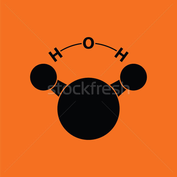 Ikona chemicznych wody pomarańczowy czarny medycznych Zdjęcia stock © angelp