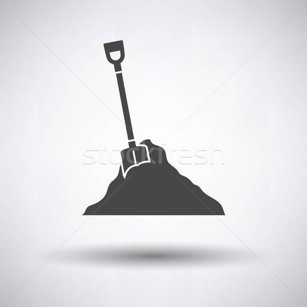 Stock photo: Icon of Construction shovel and sand