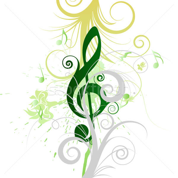 Musical grunge vector ontwerp achtergrond teken Stockfoto © angelp