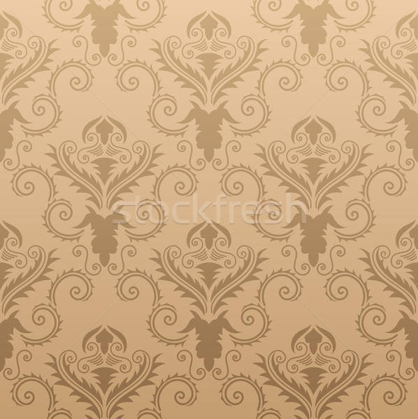 シームレス ダマスク織 抽象的な ベクトル デザイン 葉 ストックフォト © angelp