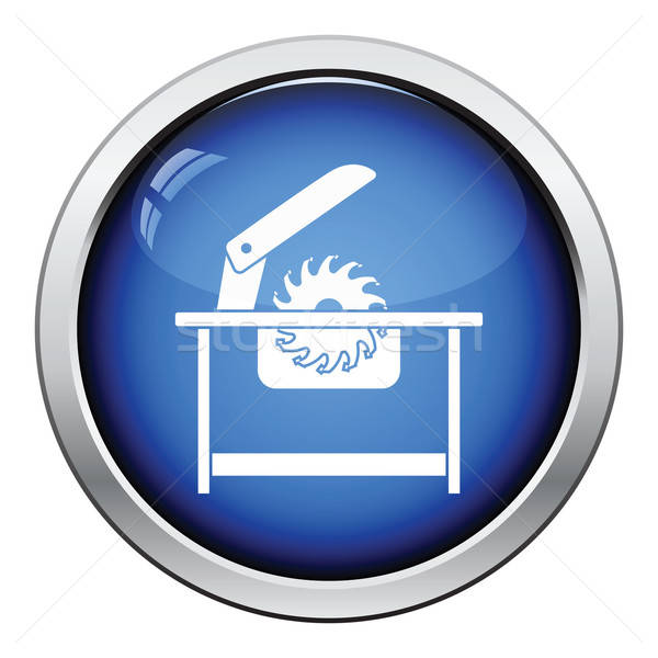 Zag icon glanzend knop ontwerp Stockfoto © angelp