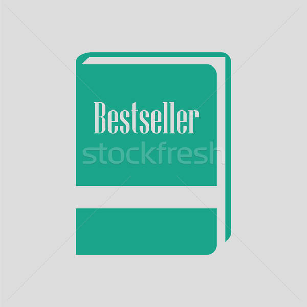 Bestseller könyv ikon szürke zöld papír Stock fotó © angelp