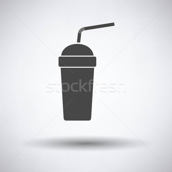 Beschikbaar soda beker flexibele stick icon Stockfoto © angelp