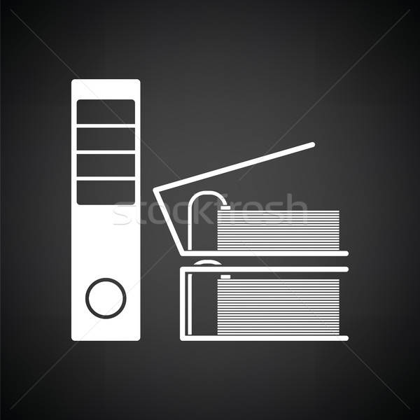 Folders with clip icon Stock photo © angelp
