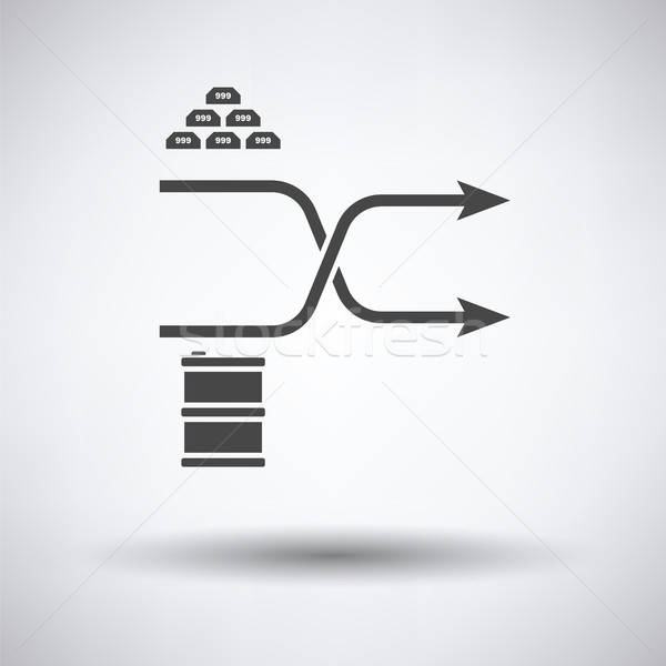 Gold and oil comparison chart icon Stock photo © angelp