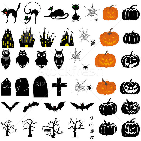 Halloween icon set Stock photo © angelp