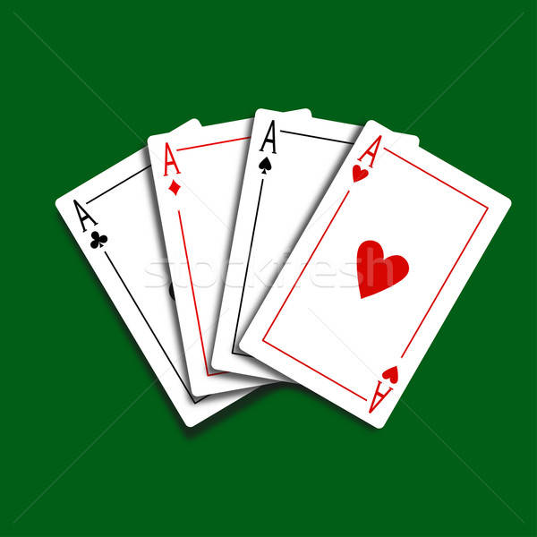 Set of Four Card Icons Stock photo © angelp