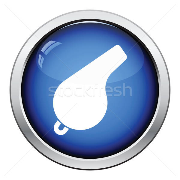 Assobiar ícone botão projeto esportes Foto stock © angelp
