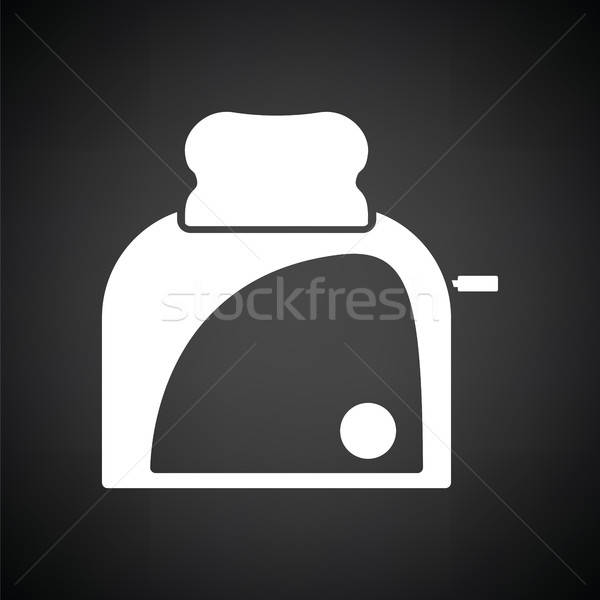 кухне тостер икона черно белые домой технологий Сток-фото © angelp