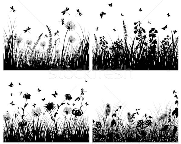 meadow silhouettes Stock photo © angelp