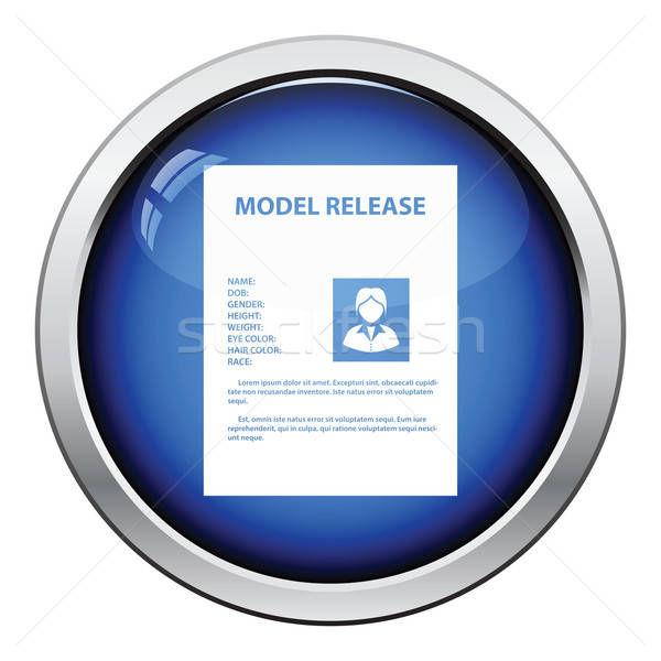 Icon of model release document Stock photo © angelp