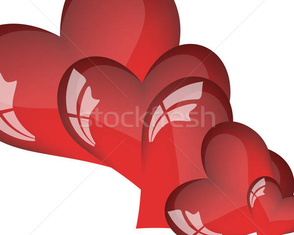 Foto stock: Dia · dos · namorados · cartão · abstrato · valentine · arte · grupo