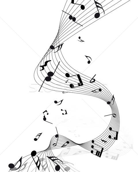 Note personale note musicali bianco musica segno Foto d'archivio © angelp