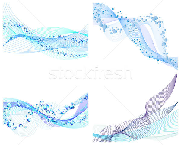 Wasser abstrakten Vektor Blasen Luft Design Stock foto © angelp