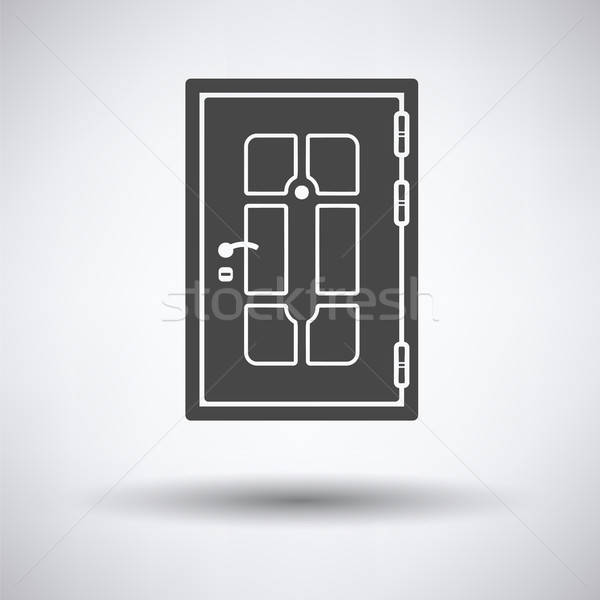 Porte icône gris bureau maison [[stock_photo]] © angelp