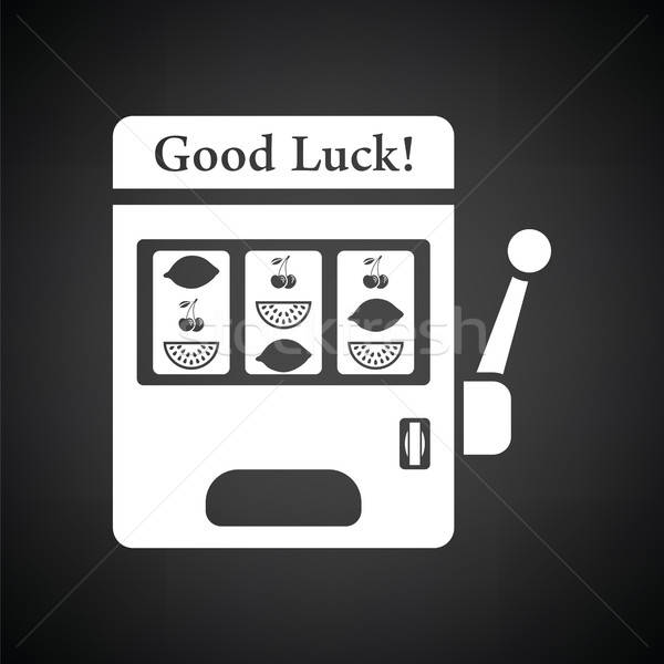 Bandiet icon zwart wit geld vruchten teken Stockfoto © angelp