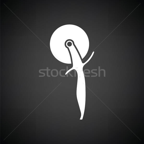 Stock photo: Pizza roll knife icon
