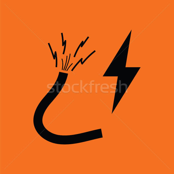 икона проволоки оранжевый черный свет промышленности Сток-фото © angelp