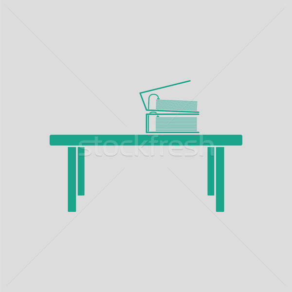 служба низкий таблице икона серый зеленый Сток-фото © angelp