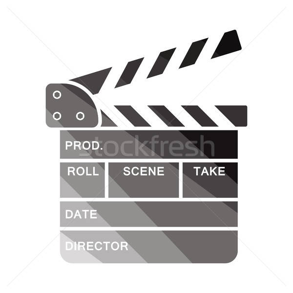 Stock photo: Clapperboard icon