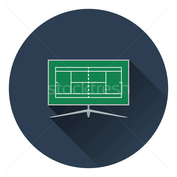 Tennis TV translation icon Stock photo © angelp