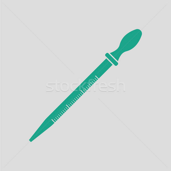 икона химии пипетка серый зеленый медицинской Сток-фото © angelp