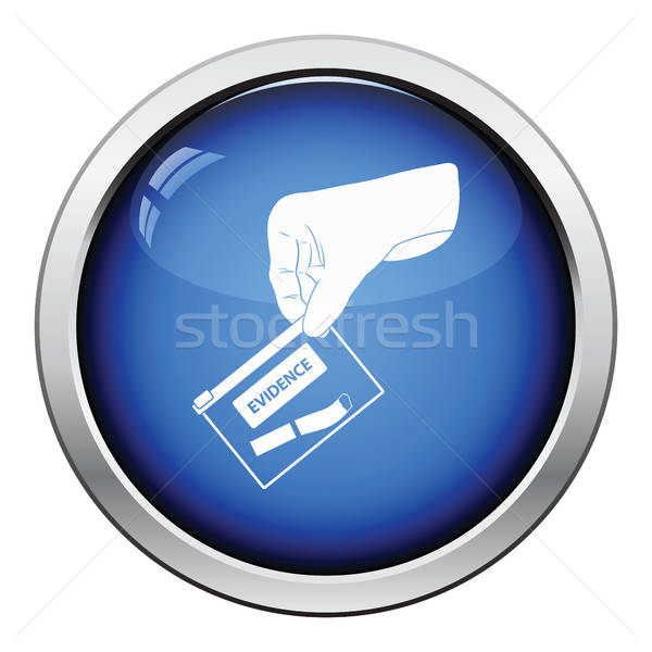 Hand holding evidence pocket icon Stock photo © angelp