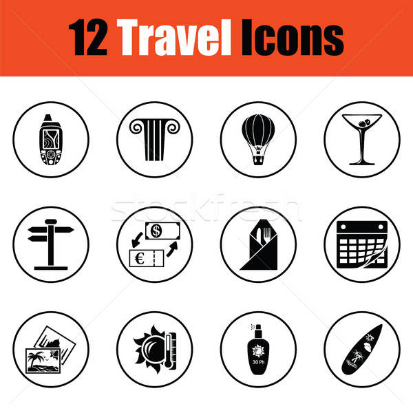 Travel icon set Stock photo © angelp