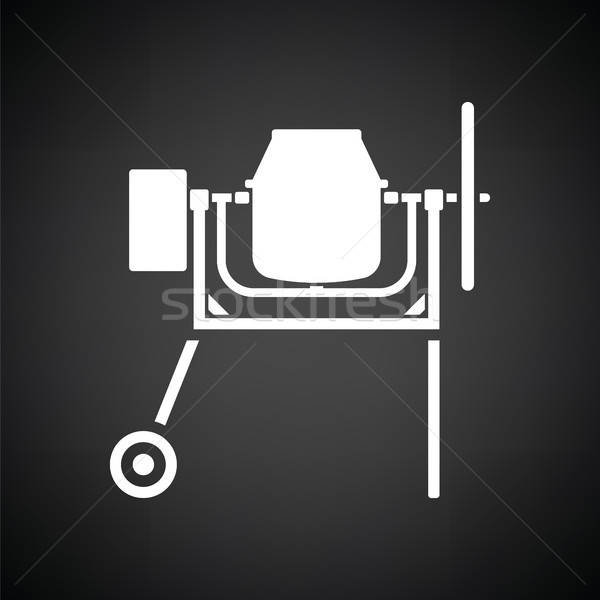 Icon of Concrete mixer Stock photo © angelp