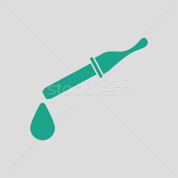 Pipette Symbol grau grünen medizinischen Glas Stock foto © angelp
