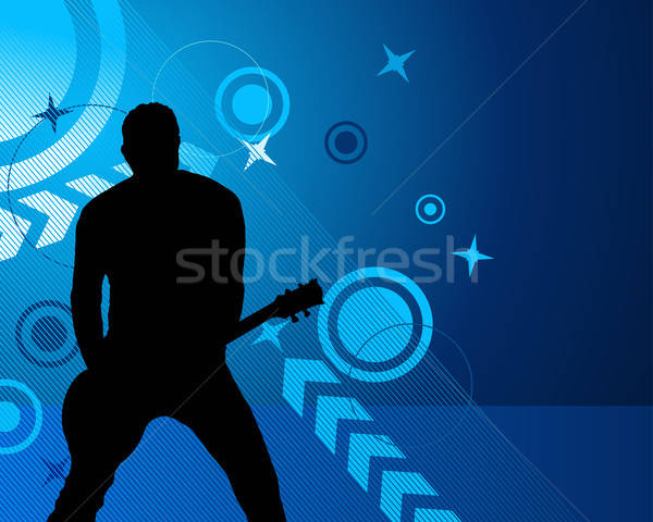 Rock grupo batería diseno fiesta guitarra Foto stock © angelp