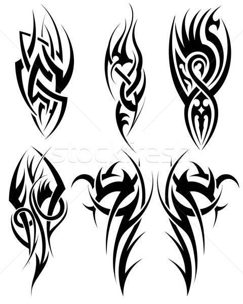 Set of tribal tattoos Stock photo © angelp