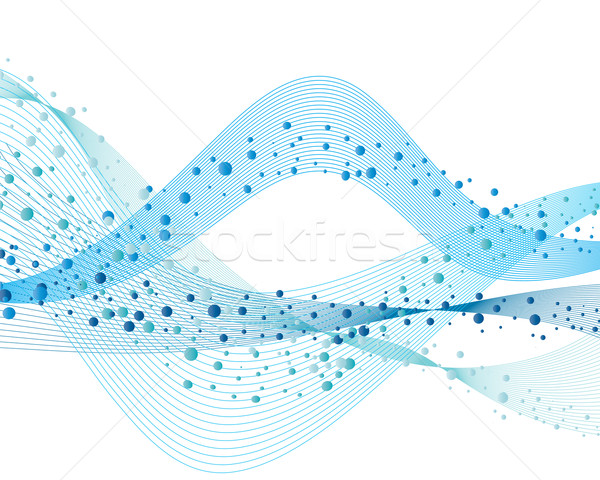 Stock fotó: Absztrakt · hullám · víz · vektor · buborékok · levegő