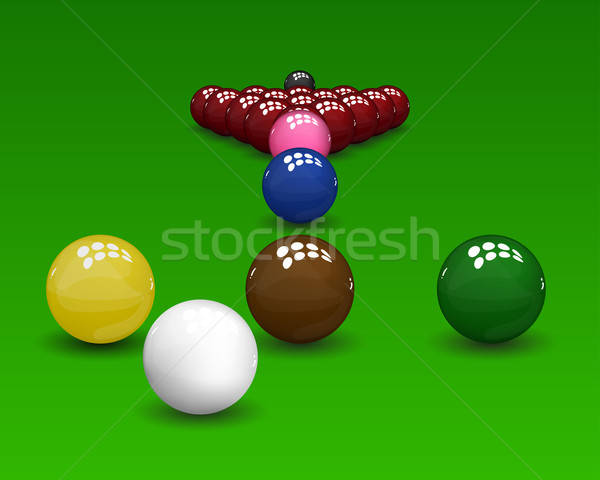 Snooker piramidă verde abstract Imagine de stoc © angelp