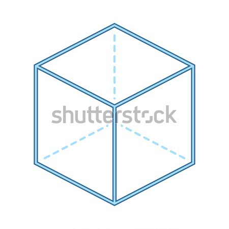Zdjęcia stock: Kostki · projekcja · ikona · kolor · projektu · technologii