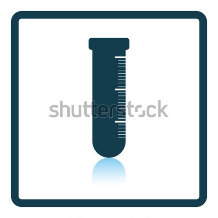 ícone química proveta botão projeto Foto stock © angelp