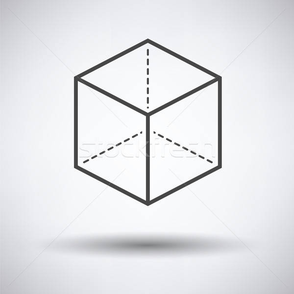 Cube with projection icon Stock photo © angelp