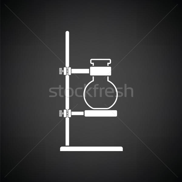 Сток-фото: икона · химии · колба · стоять · черно · белые · медицинской