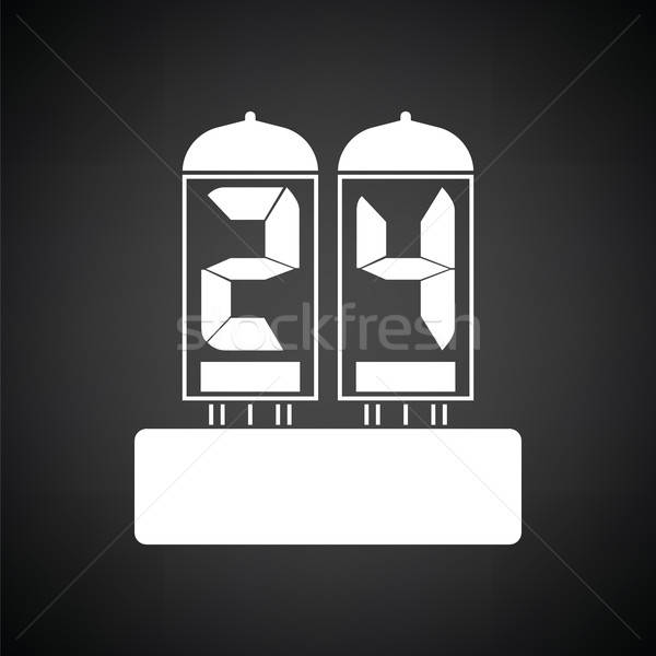 Electric numeral lamp icon Stock photo © angelp