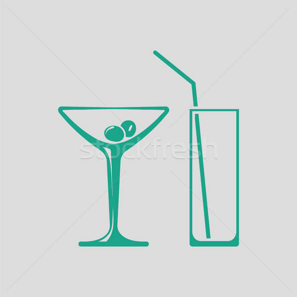 Coctail glasses icon Stock photo © angelp