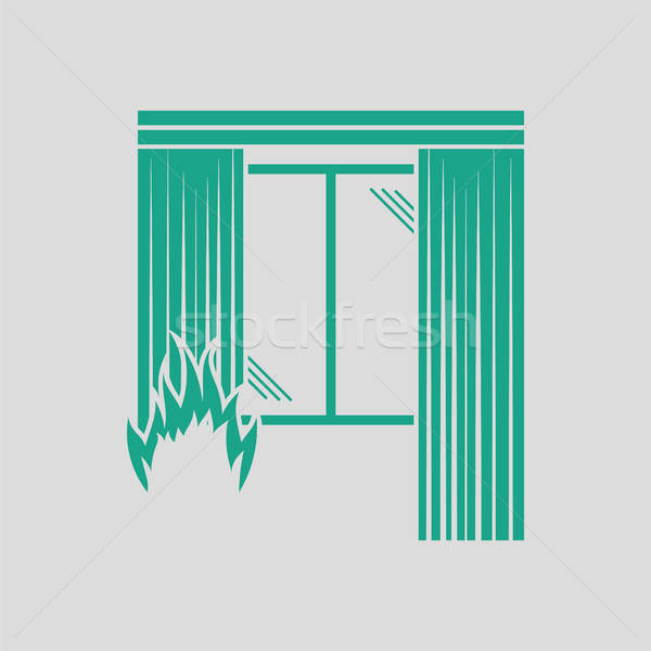 Home fire icon Stock photo © angelp