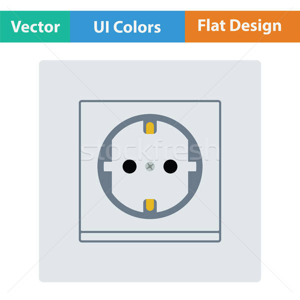 Stock photo: Europe electrical socket icon