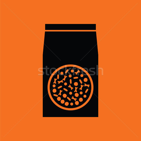 Stock photo: Packet of dog food icon