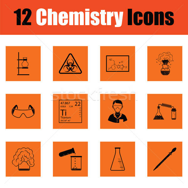 Stock photo: Chemistry icon set